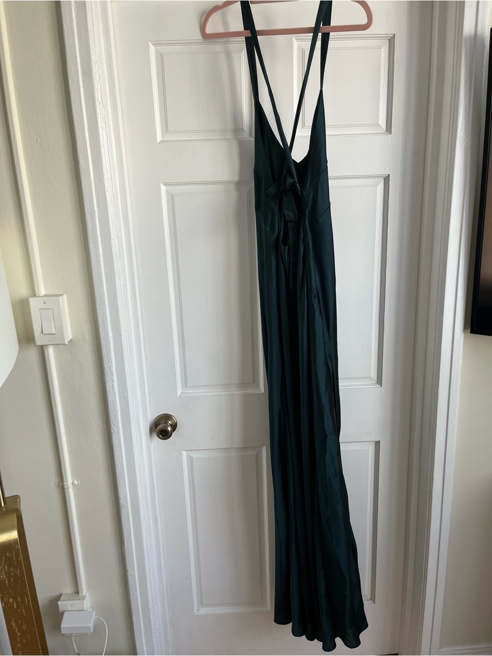 Emerald Maxi Dress with Strappy Back